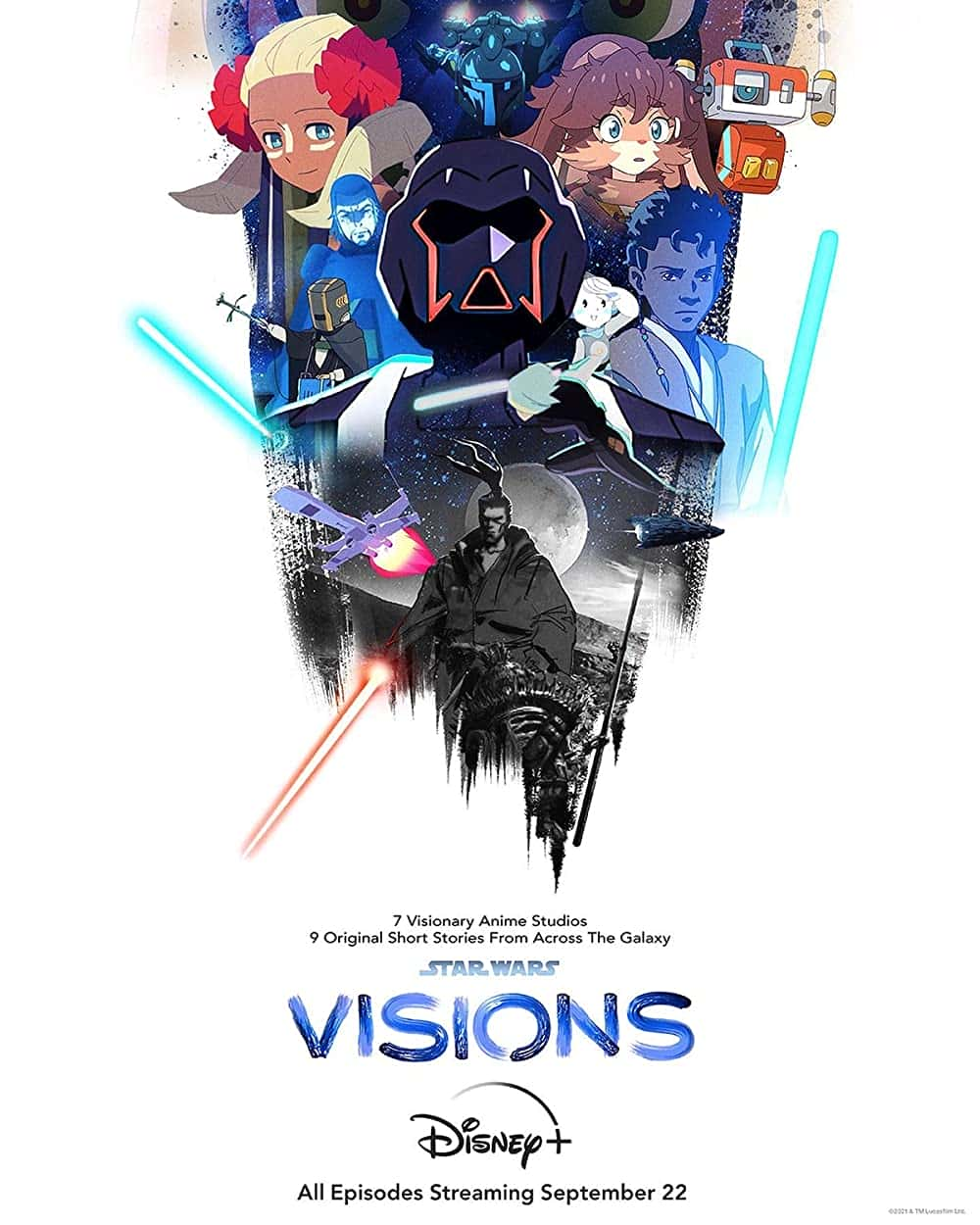 原版纪录片《星球大战愿景/Star Wars Visions》S01 DUBBED WEBRip x265-ION265 原版无字纪录片解说素材1080高清下载