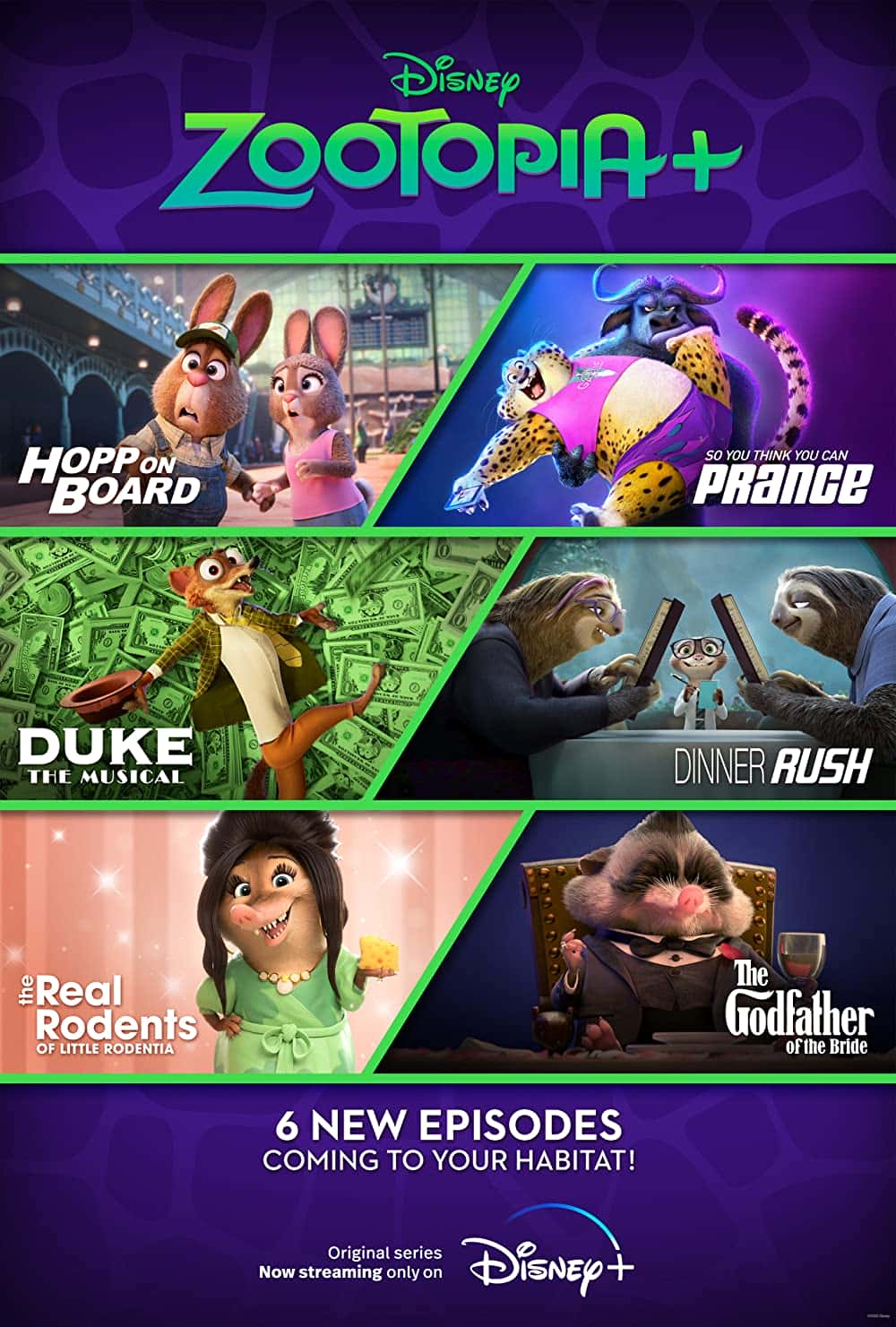 原版纪录片《疯狂动物城/Zootopia Plus》S01 WEBRip x265-ION265 原版无字纪录片解说素材1080高清下载