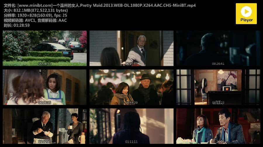 [2013][大陆][剧情][纯净版][BT下载][​一个温州的女人][HD-MP4/0.9GB][国语中文字幕][1080P][MiniBT/无水印]