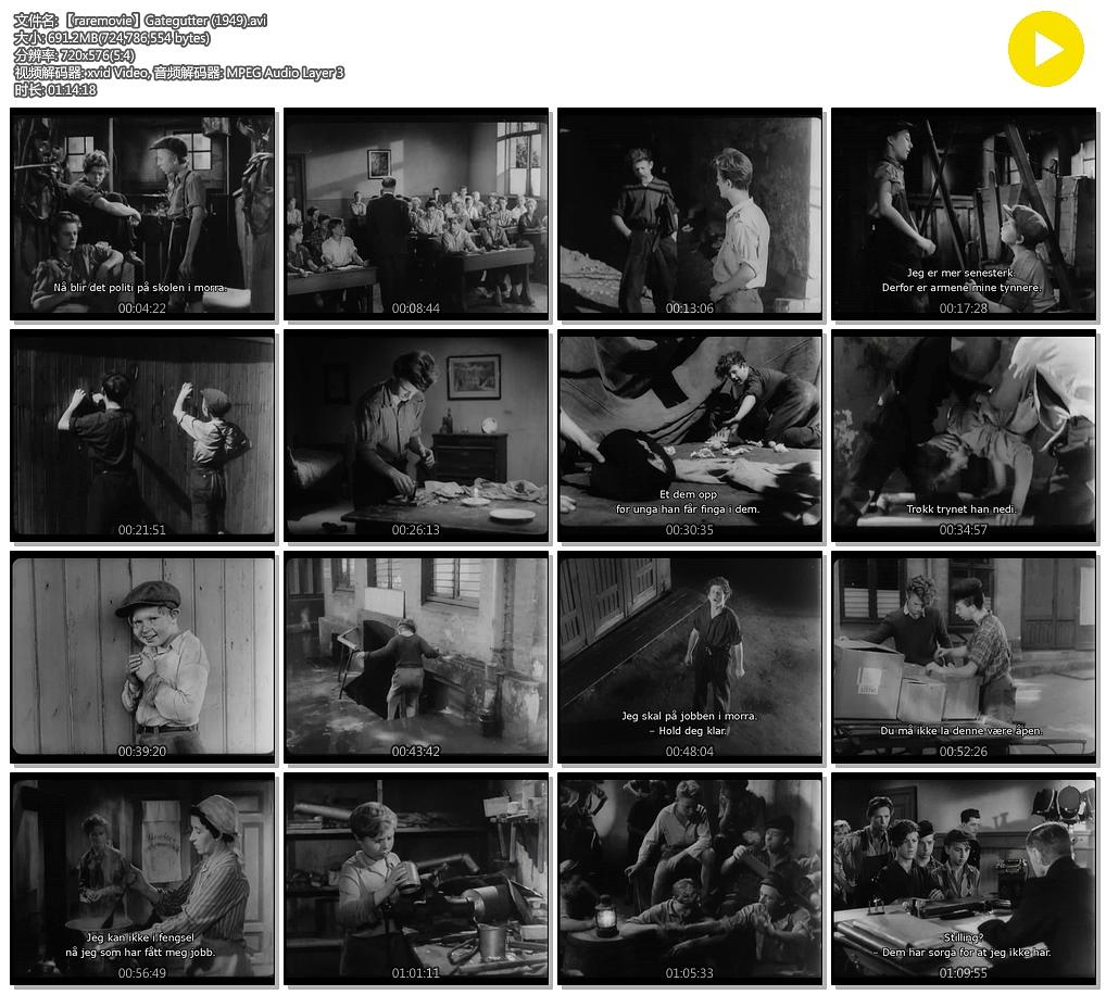 电影《街头小痞子  Gategutter》（1949挪威）--高清4K/1080P迅雷BT资源下载