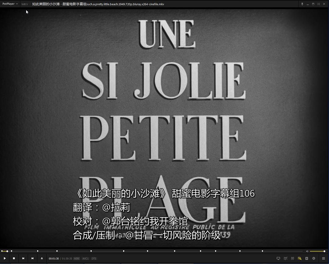 电影《如此美丽的小沙滩  Une si jolie petite plage》（1949法国 / 荷兰）--高清4K/1080P迅雷BT资源下载